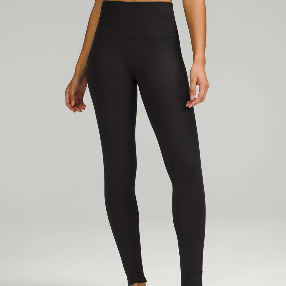 Lululemon Align Ribbed High-Rise Pant 28" - 0 Black - Picture 1 of 7